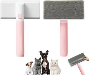 lot 7383 image: 6.5 Wide Pet Hair Remover Brush - Effortlessly Lift Embedded Fur from Sofa, Car, Carpet Reusable & Washable CatDog Hair Cleaner, Detachable for Deep Clean, Eco-Friendly - Gentle on Fabric (Pink)