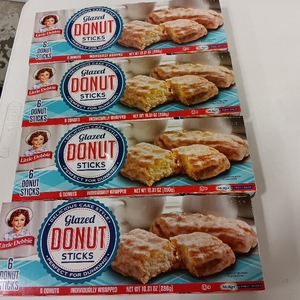 lot 7437 image: 4 Packs Little Debbie Donut Sticks - 6ct10.21oz