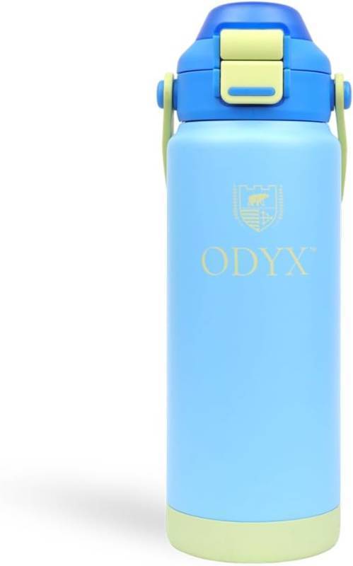 lot 3693 image: Vapor Bottle   24oz Insulated Stainless Steel Water Bottle with Dual Flip Lid, Straw & Spout, Leakproof, BPA-Free, Travel Tumbler with Handle, for Kids, Teens, or Adults (Lime Wave)