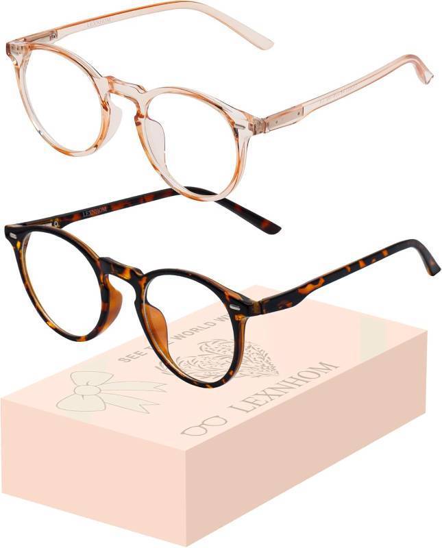 lot 4128 image: Blue Light Glasses for Woman, Blue Light Blocking Lightweight Round Eyeglasses for Computer TV Gaming Phone Screen,Eye Strain