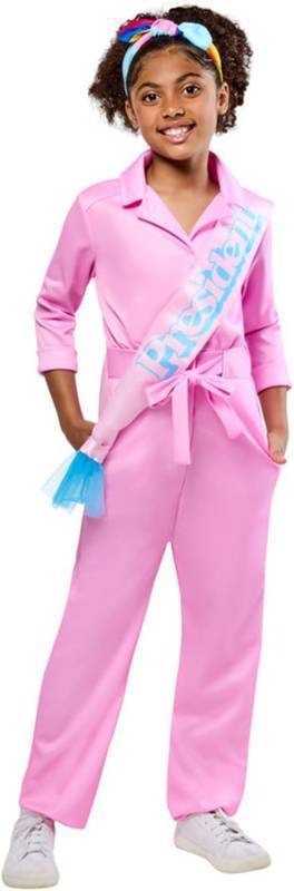 lot 4400 image: Rubies Girls Barbie Movie President Barbie Costume Jumpsuit with Headband and Sash