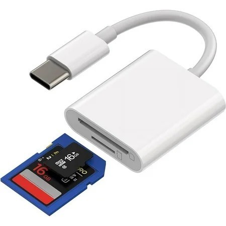lot 1190 image: USB C SD Card Reader Dongle(2in1)Type-C Multiport Micro SD TF Camera Memory Adapter C Flash Drive 3.0 Macbook Pro Compatible for Galaxy S22 S23 Ultra LG Google Apple IPhone15 Pro Max Plus IPad Pro Air