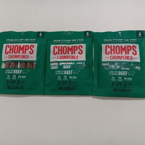 lot 8033 image: 3 Packs CHOMPLINGS Italian-Style Beef Sticks - 6ct0.5oz