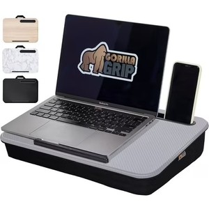 lot 8034 image: GORILLA GRIP Laptop Lap Desk, Portable Tablet Stand Fits Laptops up to 15.6, Gray