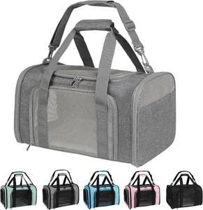 lot 8040 image: Carriers Soft-Sided Large Pet Carrier for Cats Dogs Small Animals Up to 35Lbs,Top Load Carrier,Ventilated Design,Portable Cat Carrier Airline Approved(X-Large, Grey)