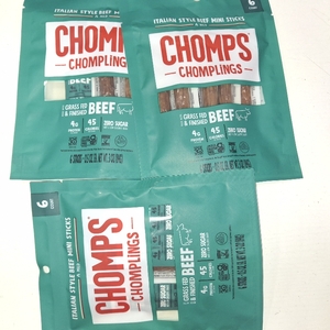 lot 7676 image: 3 Packs CHOMPLINGS Italian-Style Beef Sticks - 6ct0.5oz