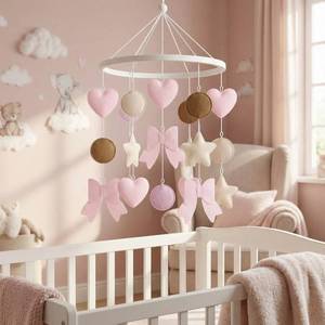 lot 7793 image: Gilprop 12 Pcs Bow Theme Nursery Wall Decor Set (no Wooden Frame) 4 Designs, 3 Each, with 20 Adhesive Dots, Removable Felt Wall Art for Room, Bedroom, Western Style Wilderness Decor(Bow)