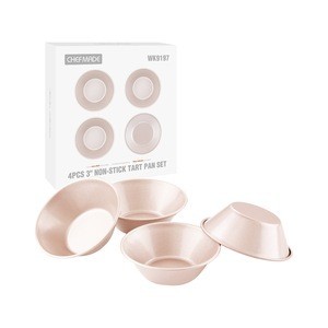 lot 7794 image: Chefmade Non-Stick Round Tartlet Pan Set of 4