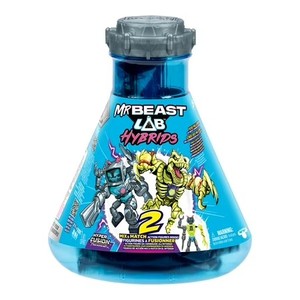 lot 7804 image: MrBeast Lab Hybrids Multi Pack, Create 2 Mix & Match Action Figures, Plus Parts of the Golden Panther Dragon, Collect 30 Beasts, Ages 6