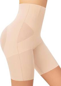 lot 7818 image: Shapewear for Women, Light Shaping Tummy Control High-Waisted ShortsSeamless, No-Roll Waist, Invisible Under Dresses