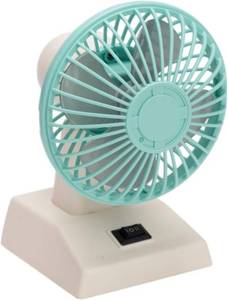 lot 7935 image: 4 Small Desk Fan   USB and Battery Operated Mini Fan with 2 Speeds and Oscillating Head, Portable Cooling Table Fan for Home Office Dorm Pets, Retro Green Gift Fan
