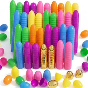 lot 7938 image: Qudoustar 150 Pack 3 Inch Large Easter Eggs Bulk Includes 6 Surprise Golden Eggs, Bright Colors Empty Fillable Plastic Eggs for Easter Hunt, Easter Basket Stuffers Fillers Party Favors