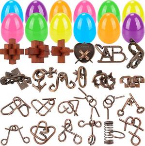 lot 7945 image: 24Pack Easter Egg Fillers with Brain Teaser Puzzles Toys, Easter Egg Stuffers for Teens, Egg Fillers for Teens Older Kids, Egg Hunt Game, Basket Stuffers Fillers