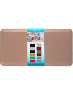 lot 20772 image: ComfiLife Anti Fatigue Floor Mat �� 34 Inch Thick Kitchen Mats for Floor, Standing Desk Mat, Kitchen Rug �� Comfort at Home, Office �� Durable �� Stain Resistant �� Non-Slip Bottom (20 x 39, Beige) - Retail $61