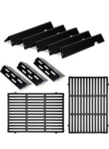 lot 20774 image: 2 Pack Cast Iron Grate With 5 PCS Flavorizer Bars 3 Pcs Heat Deflector For Weber Genesis 2 Grill,for Weber Genesis ii 300 Series,Replacement For Weber Genesis ii E-310 E-315 E-325 E-330 E-335 S-310 - Retail $95