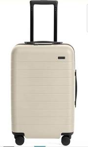 lot 20825 image: Away Carry-On Luggage, Lightweight Hardside Suitcase with Spinner Wheels, 22 Inch Airline Approved, TSA Lock, Salt White Matte - Retail $275