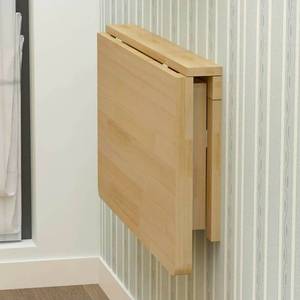 lot 20853 image: Wall Mounted Folding Table, Floating Desk for Small Spaces,Solid Wood Bracket Laundry Folding Table,Wall Folding Desk,Home Bars and Dining Establishments - Retail $59