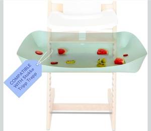 lot 20855 image: CATCHY -Food Catcher-Compatible with Stokke Tripp Trapp High Chair 11 Other High Chairs-Highchair Sold Separately-Baby & Toddler Food & Mess Catcher-Premium Linen Inspired -Under High Chair Accessory - Retail $64