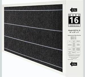 lot 20860 image: 1 Pack X6672 16x25x5 MERV 16 Filter Compatible with Lennox X6672, HCC16-28 Healthy Climate Clean MERV 16 Home Furnace Filter for HVAC System, Part Number HCF16-16, HCF16-10 - Retail $62