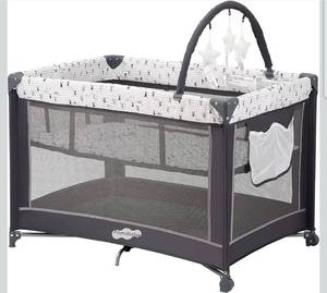 lot 20865 image: Pamo Babe Pack and Play with Bassinet, Portable Playard for Baby - Retail $77