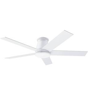 lot 20884 image: wurzee 52 Ceiling Fan with Light, White,6 Speeds DC Reversible Motor,Timing, Dimmable for Bedroom, Kitchen, Patios - Retail $149