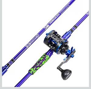 lot 20891 image: Sougayilang Inshore Saltwater Fishing Rods Combo, 7-Foot Spinning Rods and Casting Rods with SpinningTrolling Reel - Retail $89