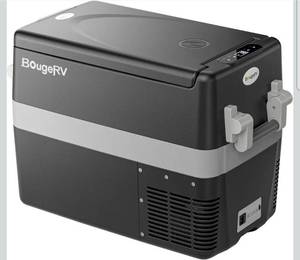 lot 20895 image: BougeRV 12V Refrigerator Fridge Freezer Portable Car Fridge 42 Quart Electric Cooler 12V24V DC 110240V AC for RV Camper Truck Jeep Pickup SUV Van Boat Camping Tailgating Road Trip Outdoor Travel - Retail $262
