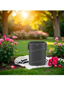 lot 20902 image: YUDI & GARDEN 46 Gallon Square Collapsible Yard Waste Bin, Collapsible Trash Can for Collecting Weeds or Leaf or Yard and Party Waste - Retail $36