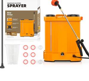 lot 20911 image: Battery Powered Backpack Sprayer 5 Gallon,90 PSI Electric Garden Sprayer with 8 Nozzles & Telescoping Wand,Weed Yard Sprayer Compatible with Dewalt 20V 2.6Ah Battery (Battery not Included) - Retail $99