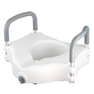lot 20967 image: ProBasics BSRTSLA Raised Toilet Seat Lockaing with Arms - Retail $60