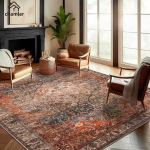 lot 20987 image: chamler 9x12 Washable Area Rug Boho Chic Medallion Distressed Design Non-Shedding Easy Care Ideal for High Traffic Areas in Rug for Living Room Bedroom Office Coffee Table Large Carpet - Retail $128