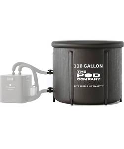 lot 21007 image: The Pod Company Ice Pod Pro Cold Plunge Tub, 110 Gallon (420L) Inflatable Ice Bath for Adults, Fits Up to 67, Insulated, Chiller Compatible, BPA-Free, UV-Resistant Nylon, Dual Drain Hoses - Retail $79