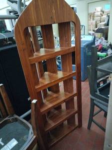 lot 52825 image: wooden arched corner bookshelf