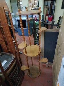 lot 52826 image: vintage wood plant stand