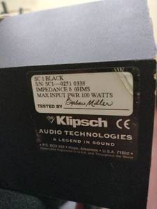 lot 52832 image: Klipsch Audio Technology speaker