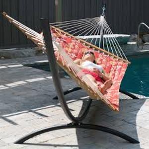 lot 52827 image: Metal Outdoor Hammock Stand