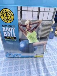 lot 52844 image: Golds Gym 65 cm Body Ball Anti Burst, Exercise, Work Out, Fitness Blue W Pump