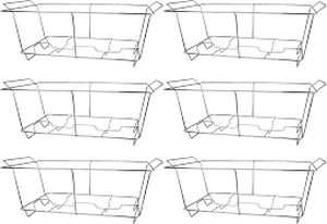 lot 52862 image: Party Dimensions Wire Chafing Rack - 6 Pc
