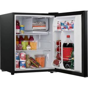 lot 52913 image: Galanz 2.7 cu ft Reversible Single Door Refrigerator, Black
