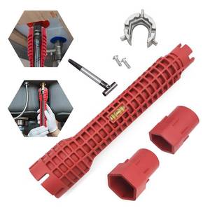 lot 1035 image: QYQRQF Basin Wrench, Faucet and Sink Installer Tool Multifunctional Plumbing Tool Pipe Extractor for Sink Bathroom Kitchen Toilet Plumbing - Retail $10