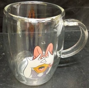 lot 1042 image: Disney Daisy Duck Glass Coffee Mug - Retail $8