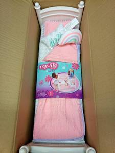 lot 1061 image: My Life As Doll Bed with Bedding Set - Retail $15