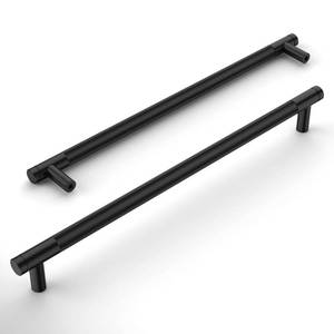 lot 1062 image: Amerdeco 1 Matte Black Knurled Cabinet Pulls 9 Inch Center to Center Kitchen Cabinet Handles for Drawer Dresser, Cupboard and Wardrobe ZH0031�� - Retail $12