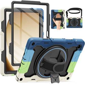 lot 1064 image: ROSROME Case for Galaxy Tab A9 Plus 5G A9 (11 Inch) with HD Screen Protector, Shoulder Strap, 360 Stand, Hand Strap 15ft Drop Protection Case for Samsung Tablet A9 Plus SM-X210X216X218 for Kids - Retail $25