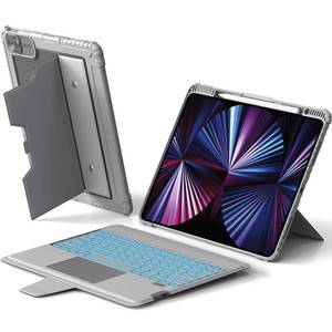 lot 1074 image: Nillkin iPad Air 13 inch Case Keyboard (M3 2025M2 2024) & iPad Pro 12.9 inch (654th3rd), Detachable Backlit Keyboard with Multi-Touch Trackpad, Pencil Holder &Camera Cover, Rugged Protective,Grey - Retail $80