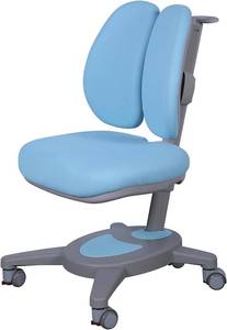lot 1090 image: ApexDesk NK Series Height Adjustable Chair, Light Blue - Retail $130