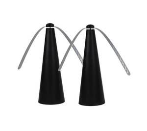 lot 1096 image: Elements Bug Repelling Fans, Set of 2 �� Rechargeable Battery with Cable, Portable Tabletop Fans with Soft-Stop Blades �� Keep Pests Away from Food �� Black - Retail $33