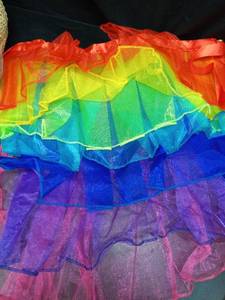 lot 1102 image: Rainbow Apron 20w x 20long Ribbon 24 - Retail $18