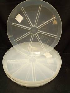 lot 1110 image: (6) Plastic Planter Saucer Clear 12 - Threshold - Retail $12