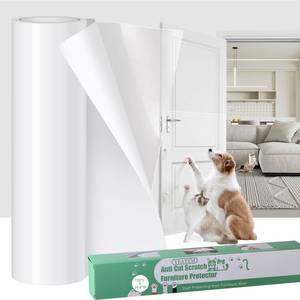lot 1180 image: Thicken Vinyl Cat Scratch Furniture Protector, 118x17 Couch Protector from Cat Claws, Single-Sided Sticky Anti Scratch Furniture Protector,Extended Size Protects More Furniture - Retail $18